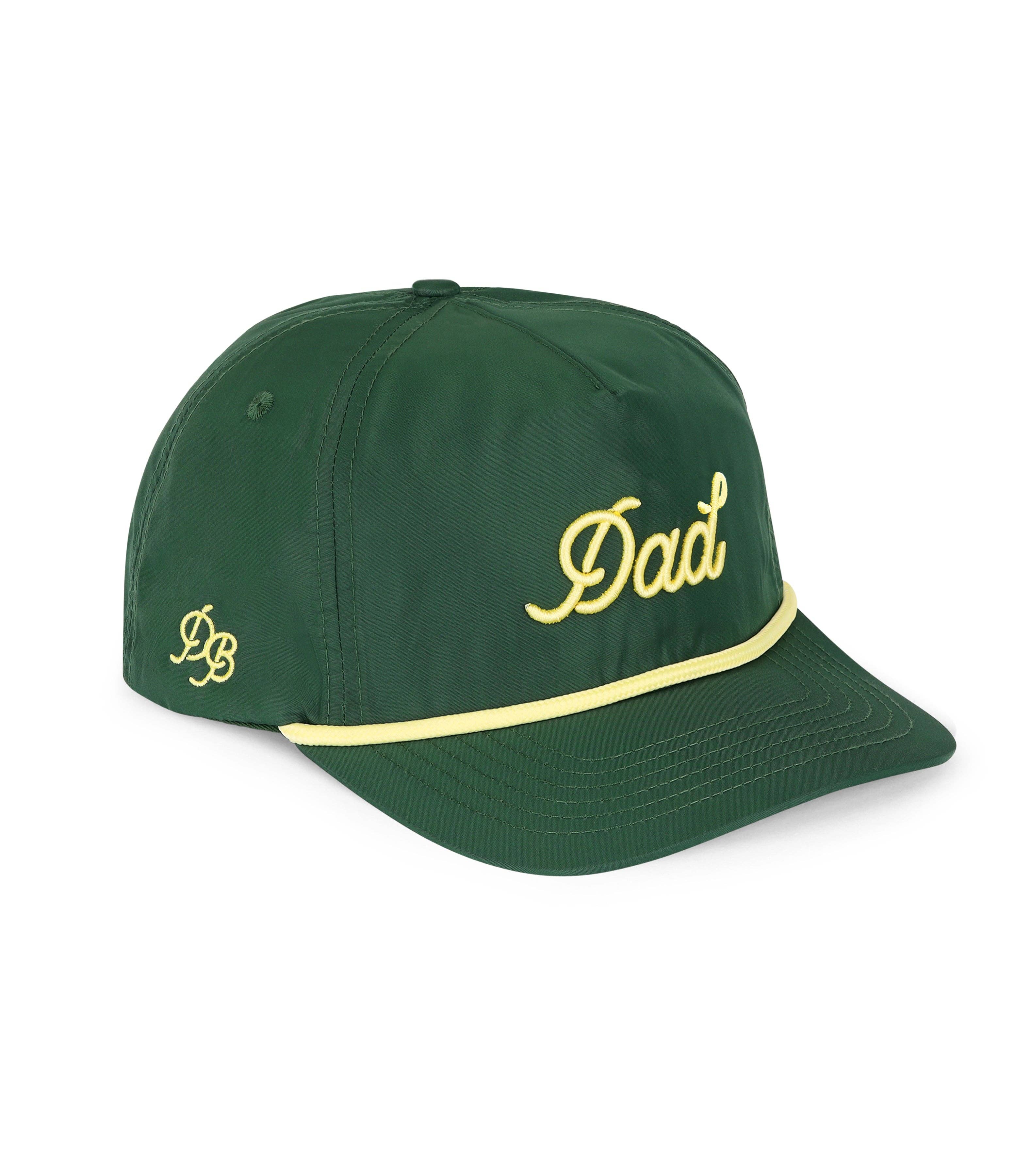 Dad Puff Rope Hat - Green 5-Panel Snapback