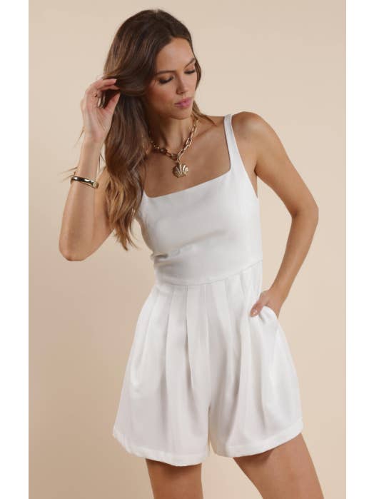 Soft Waves Pleated Romper