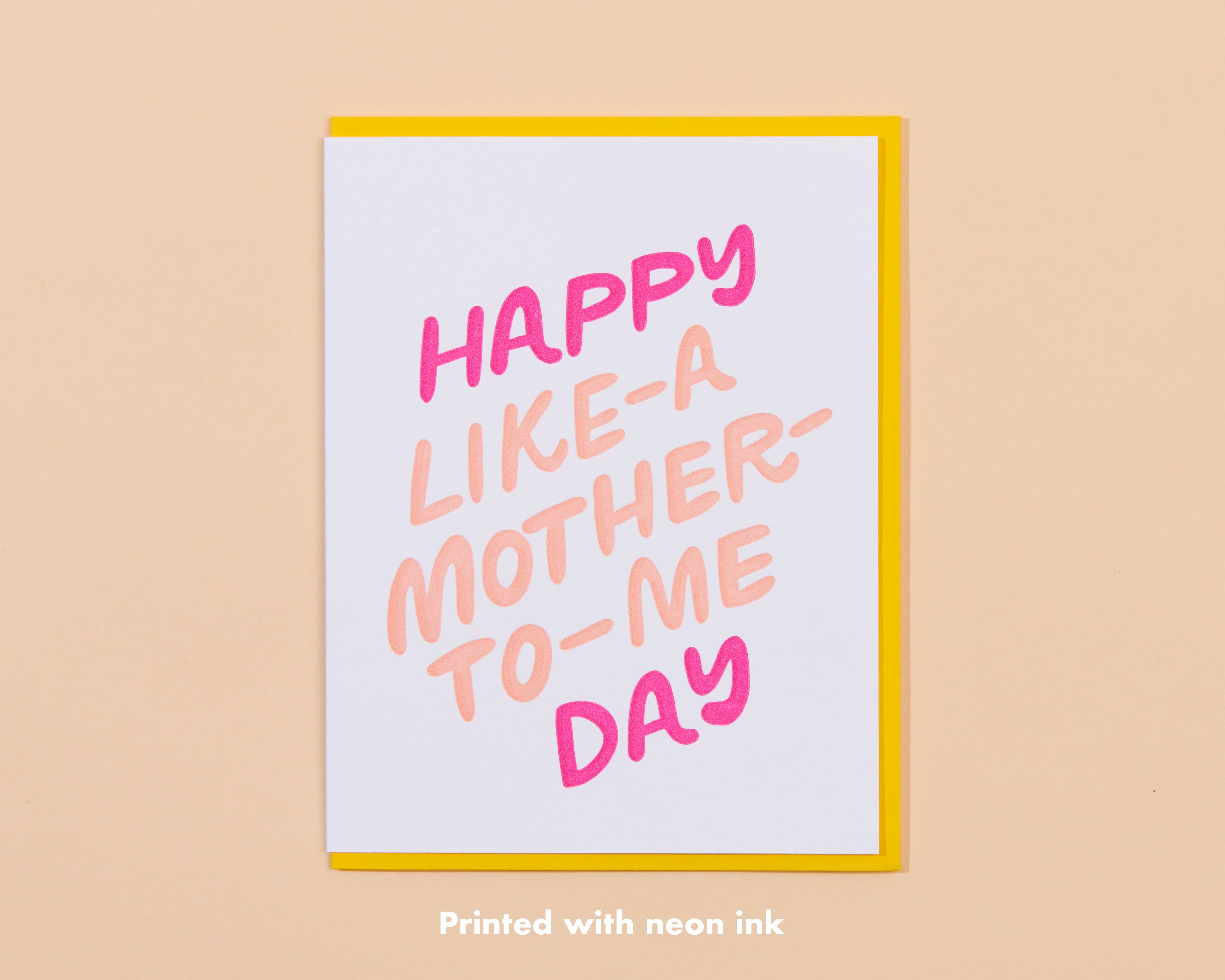 Like A Mother Letterpress Card