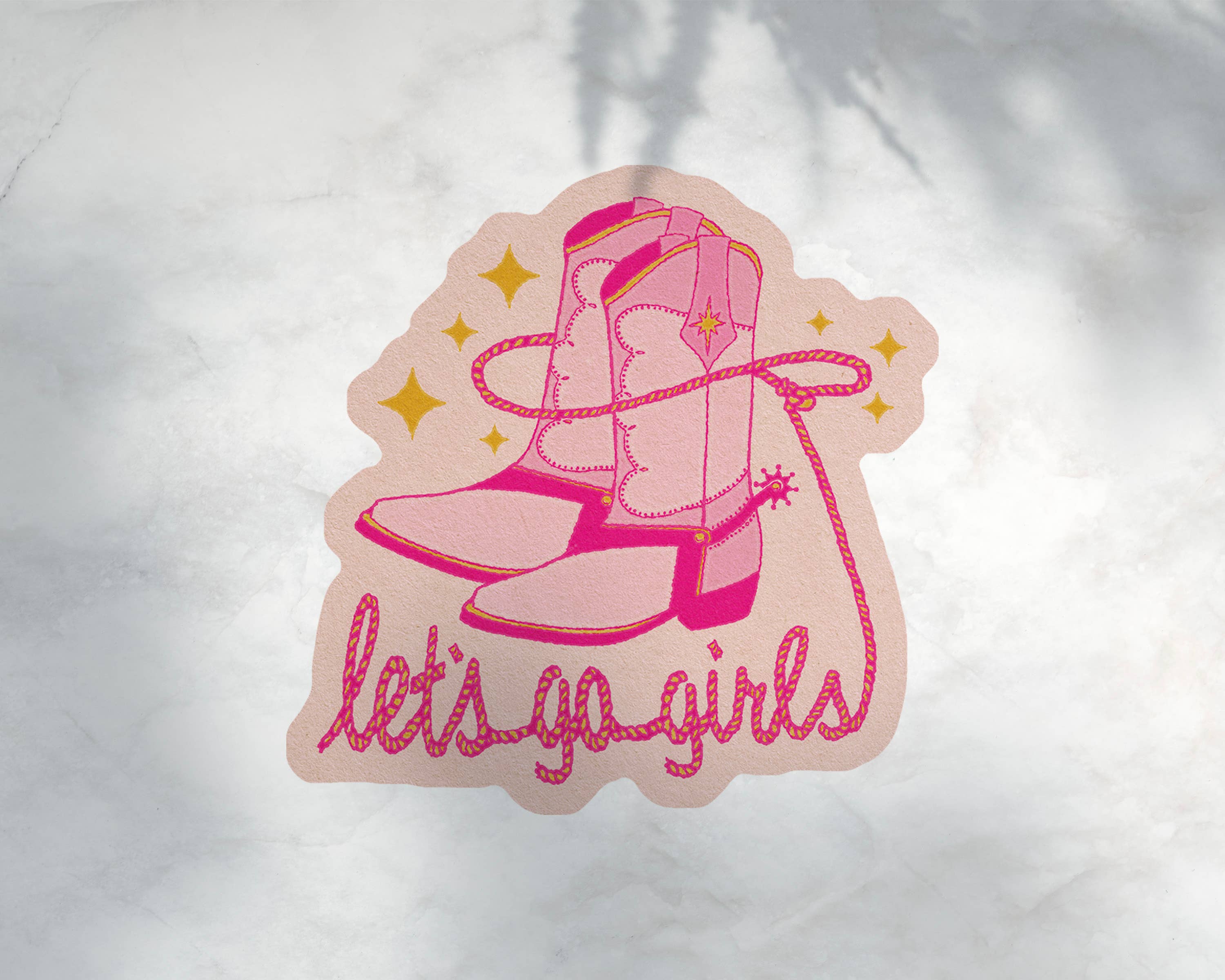 Let's Go Girls Cowgirl Sticker
