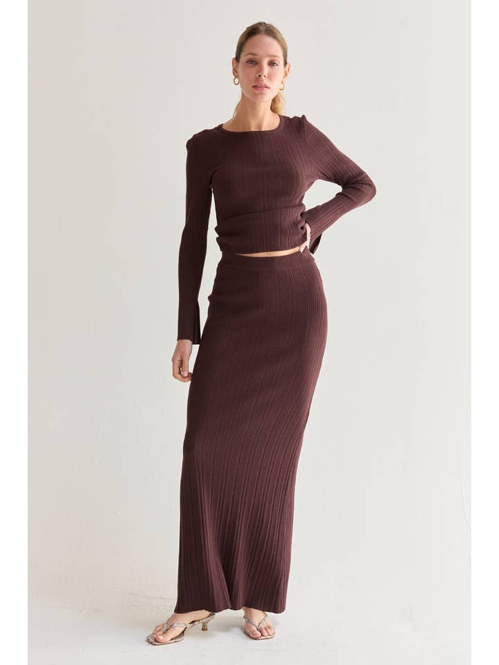Drea Rib Knit Maxi Skirt