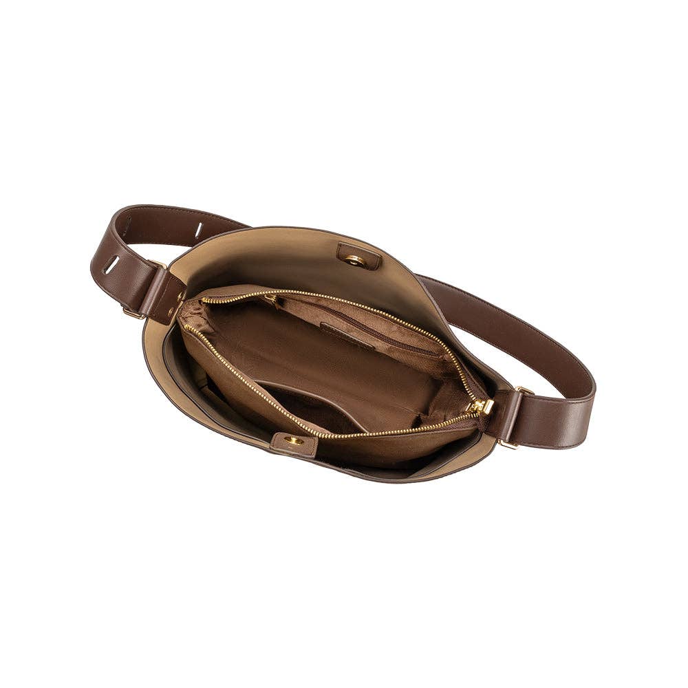 Stormie Mocha Vegan Suede Tote Bag