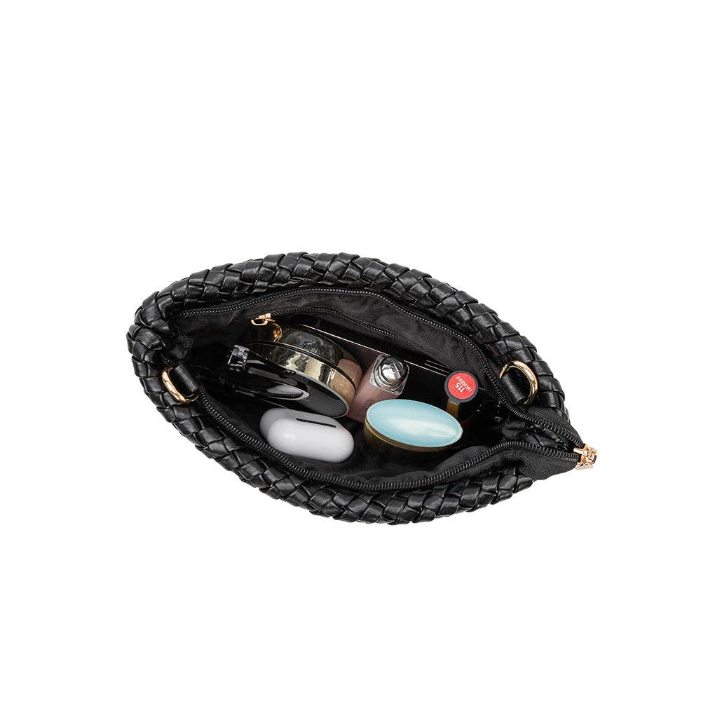 Daisy Black Recycled Vegan Crossbody Bag
