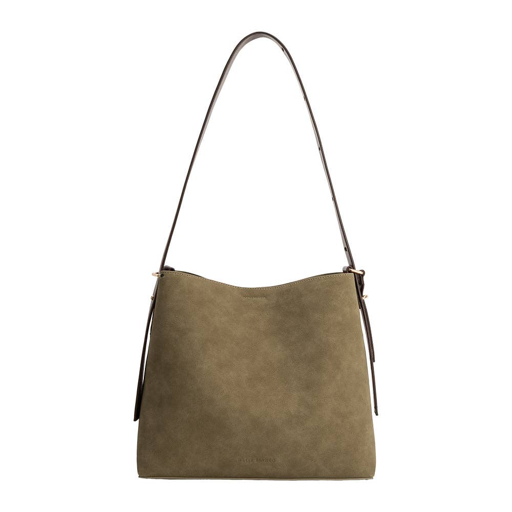 Stormie Olive Vegan Suede Tote Bag