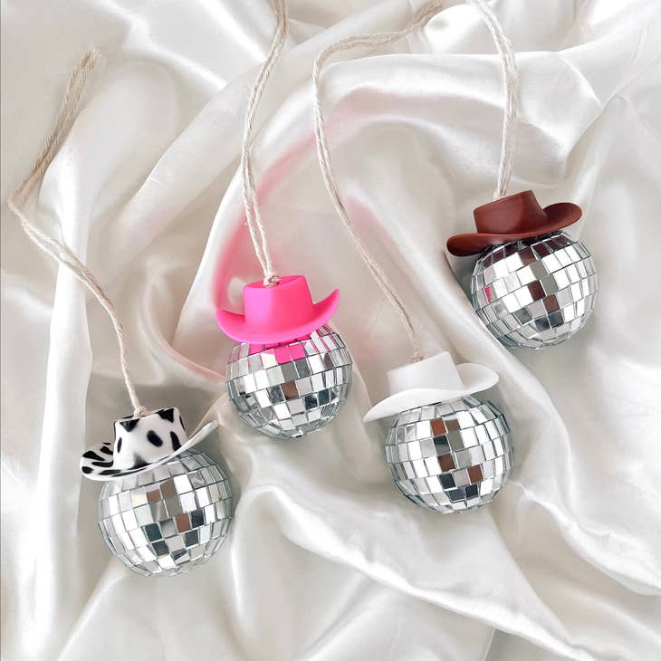 Cowboy Disco Ball Ornament