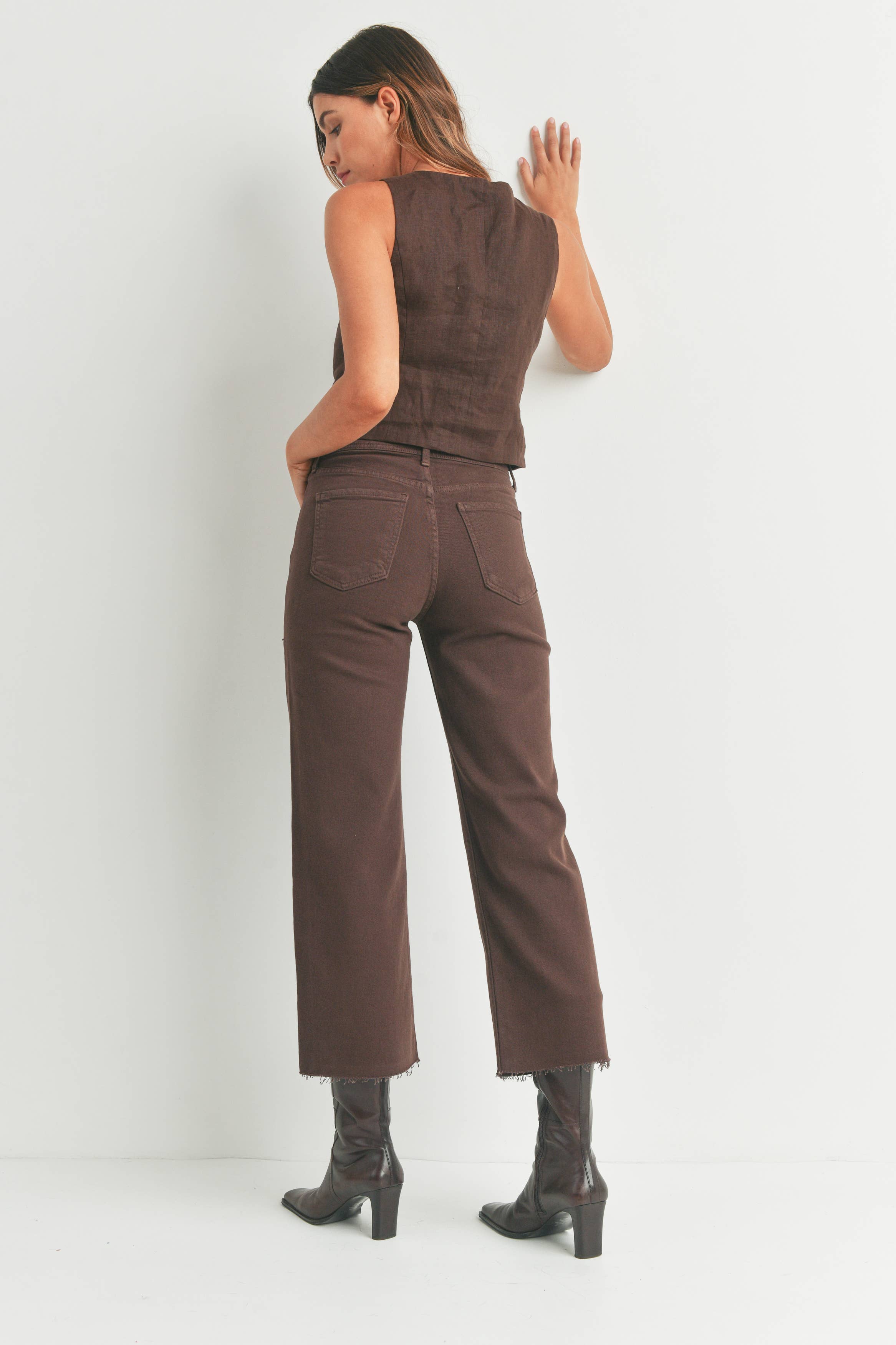The Nautical Wide Leg - Espresso