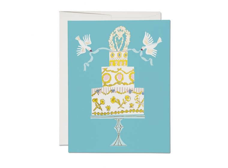 Love Cake Wedding Greeting Card