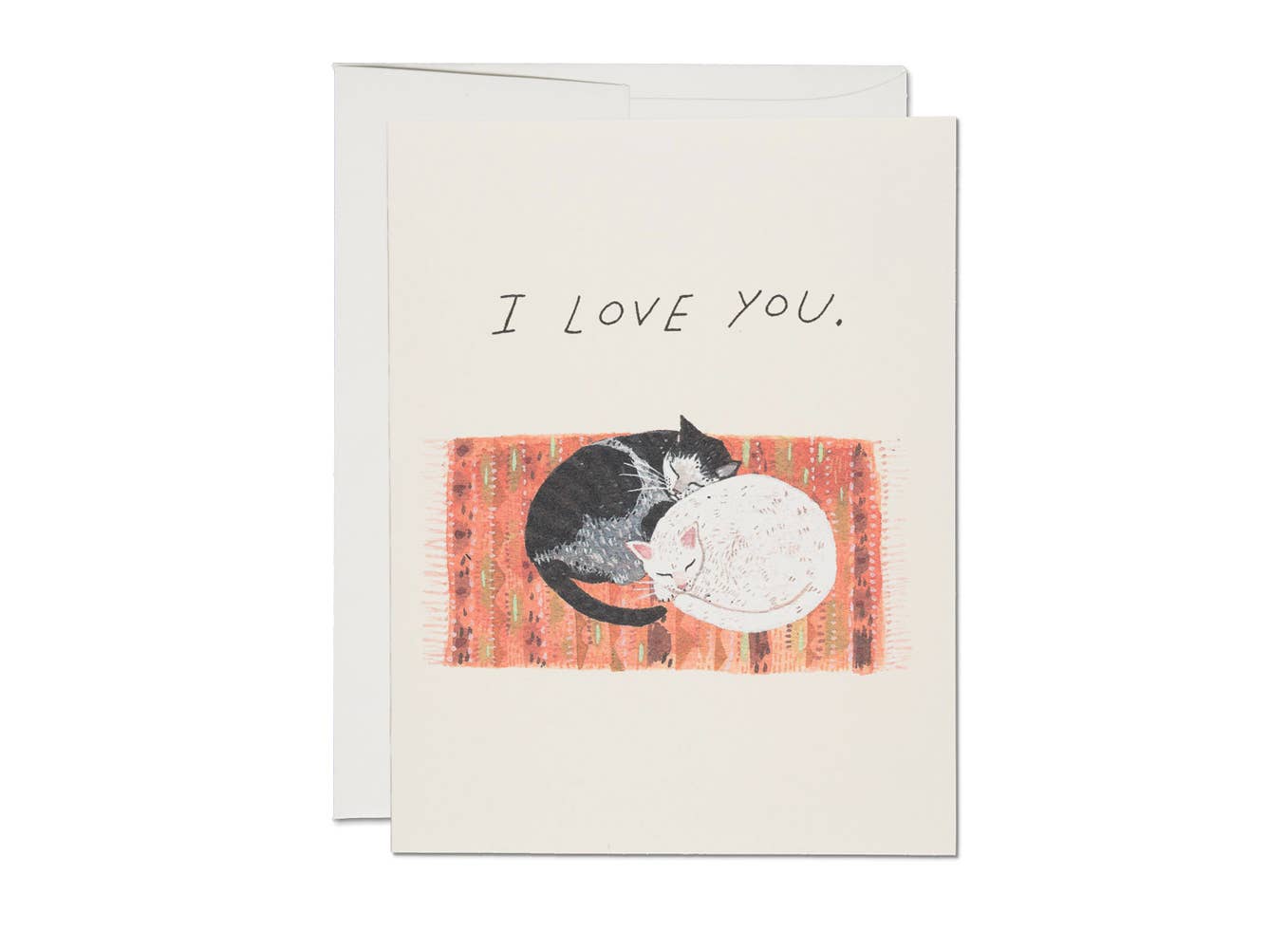 Cat Cuddle Love Greeting Card