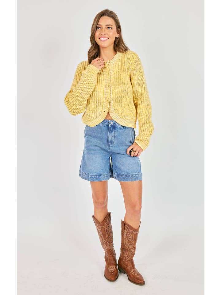 Sunroof Tulip Hem Cardigan