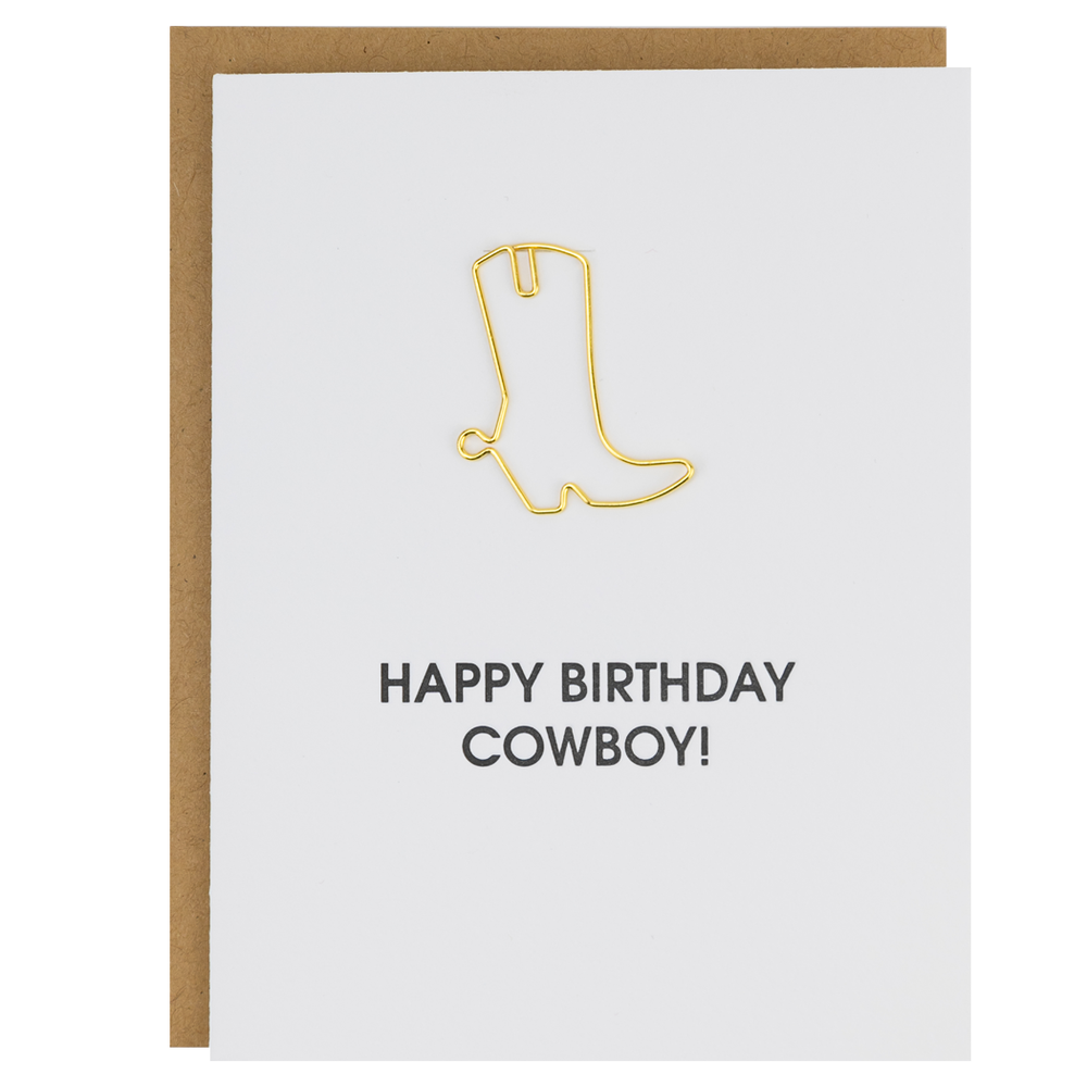 Happy Birthday, Cowboy Paper Clip Card