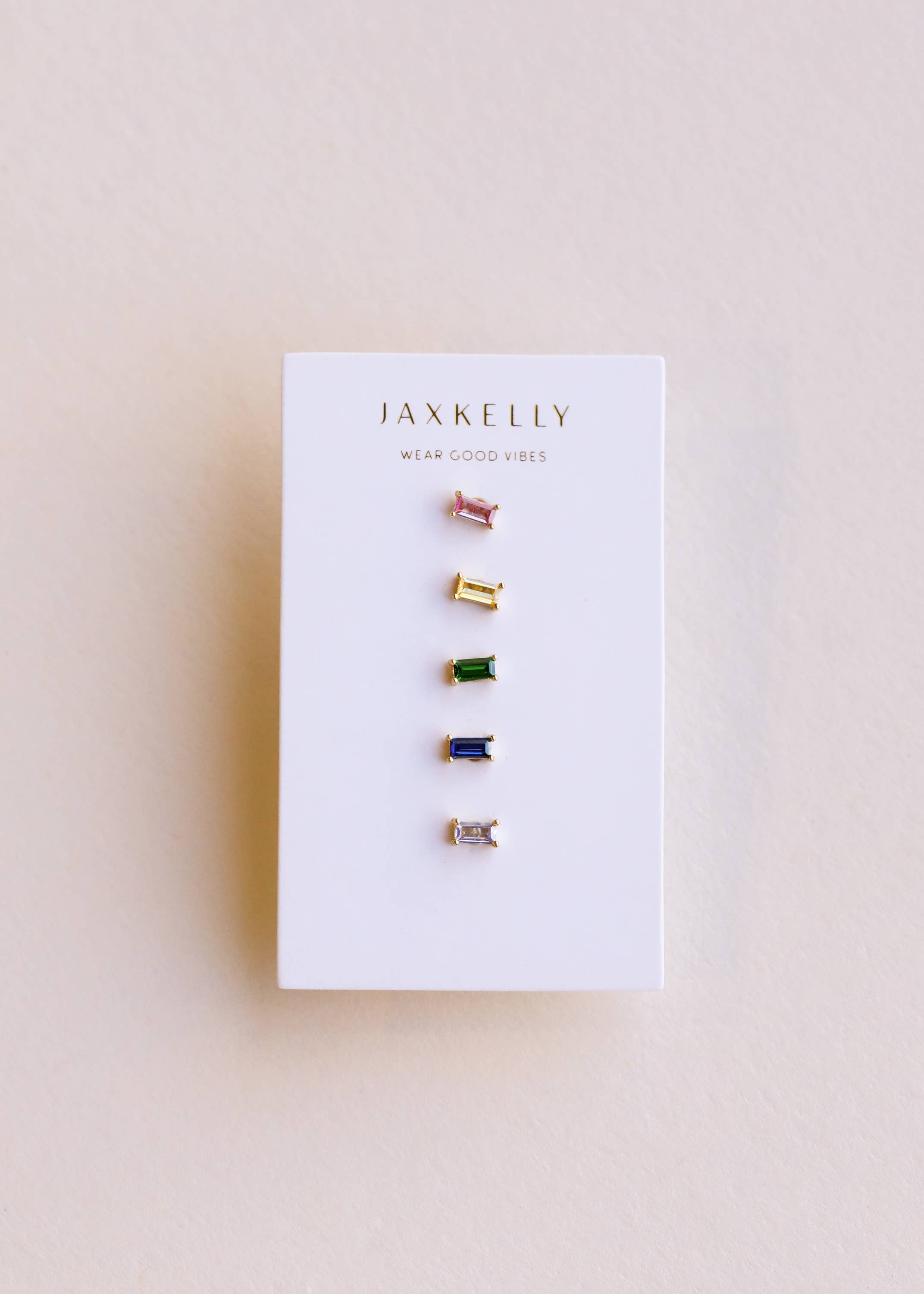 Rainbow Baguette Earrings
