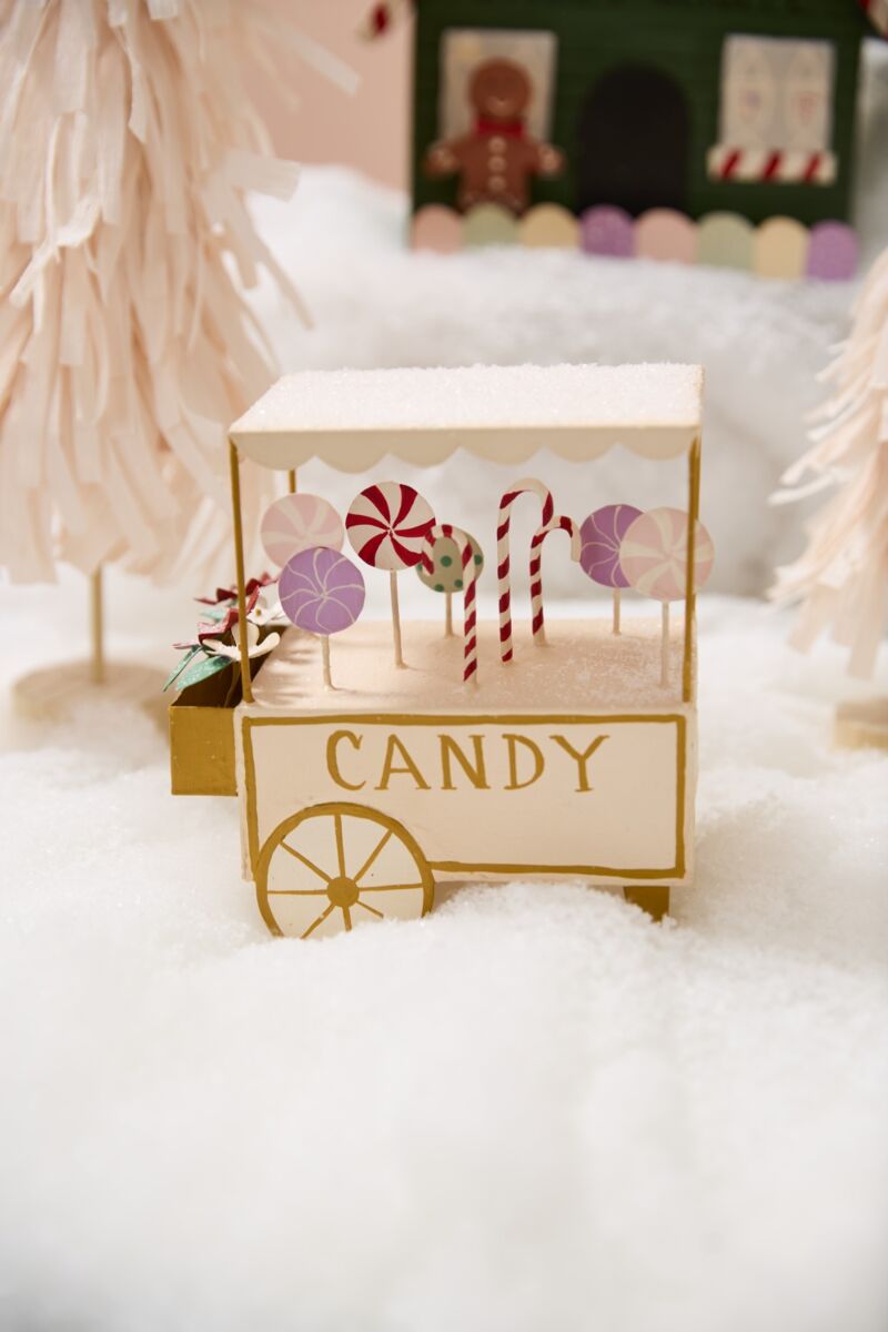 Santa's Plant Village - Candy Cart