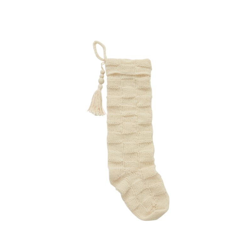 Cream Rubrick Stocking