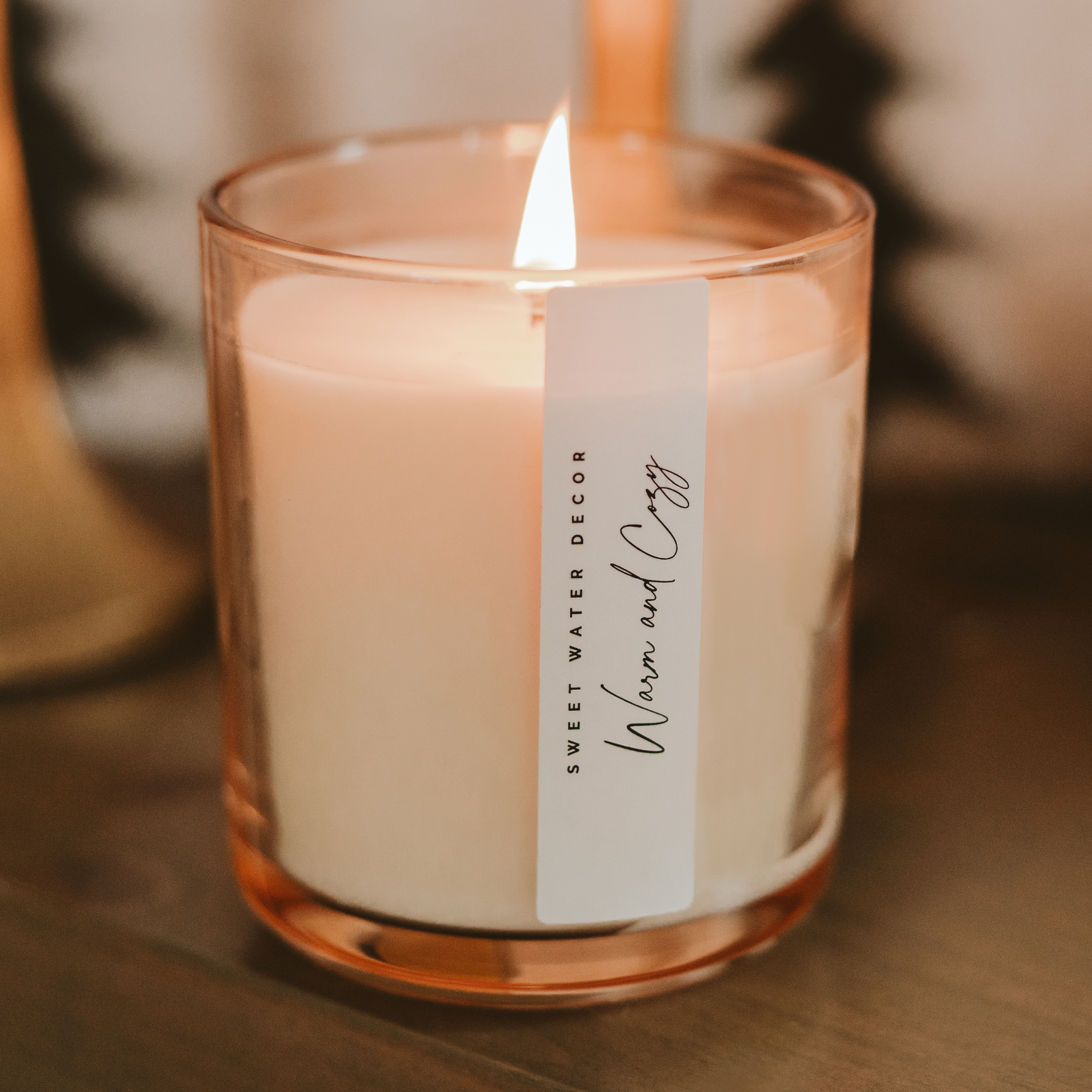 Warm and Cozy Glass Candle
