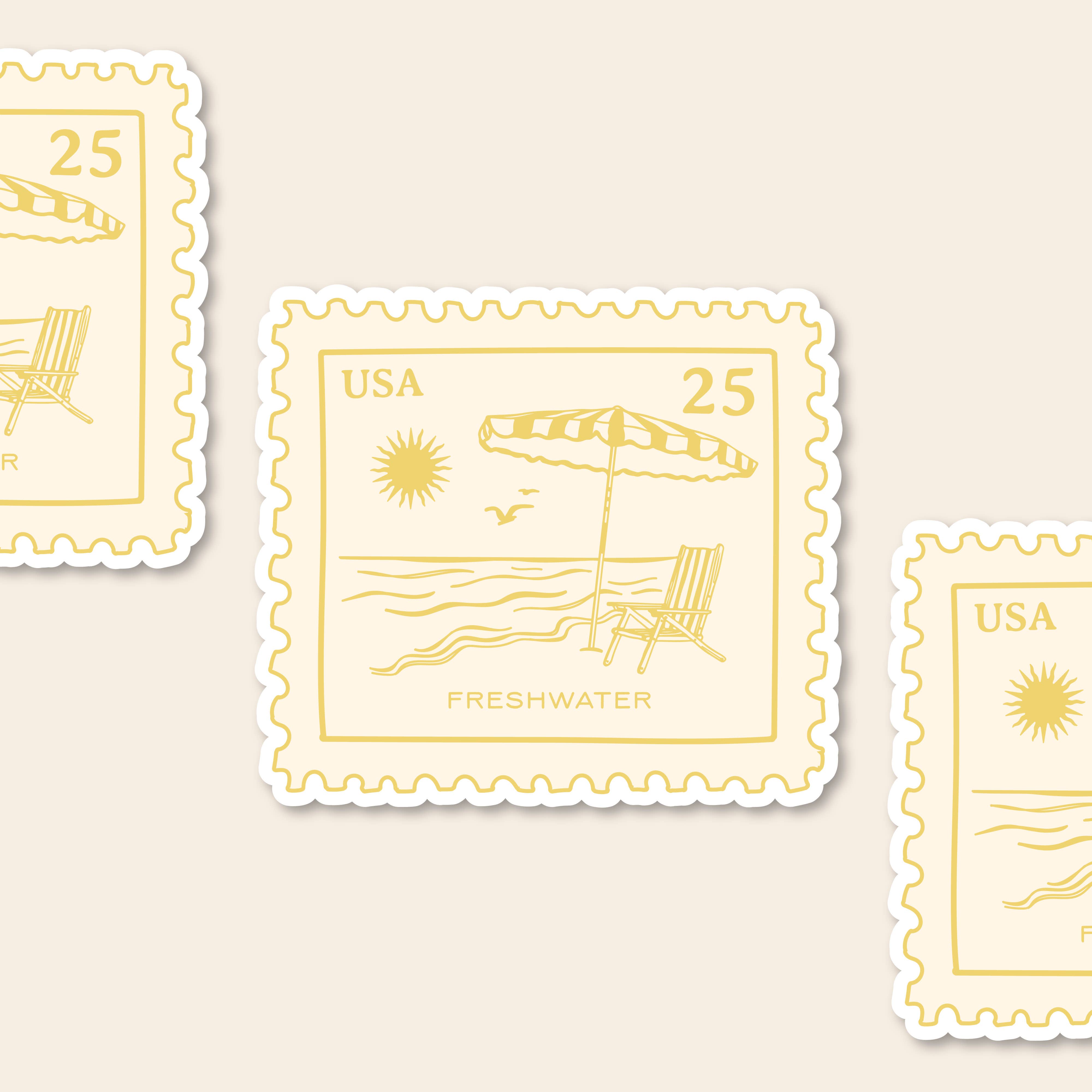 Sunny Beach Postage Sticker