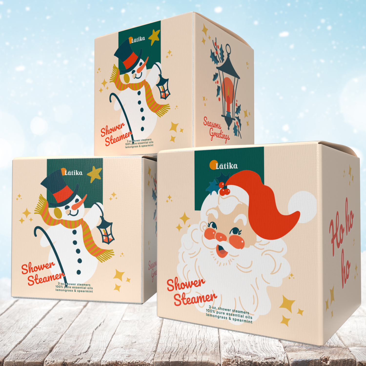 Santa Single Shower Steamer Cube
