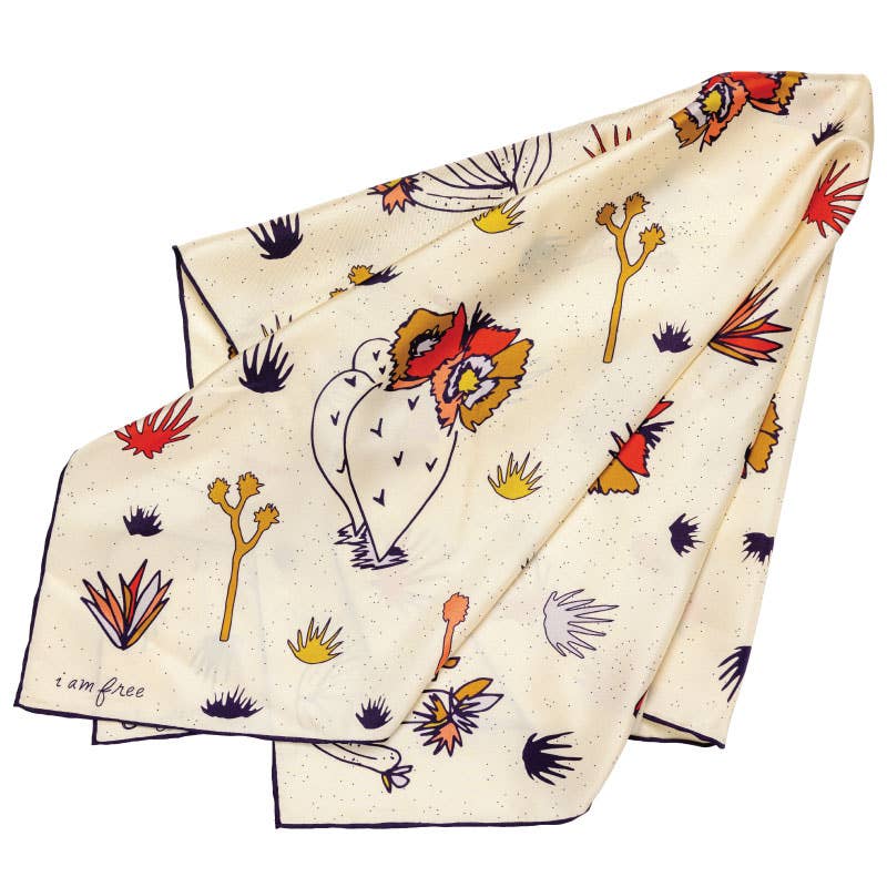 I Am Free Cactus Silk Scarf