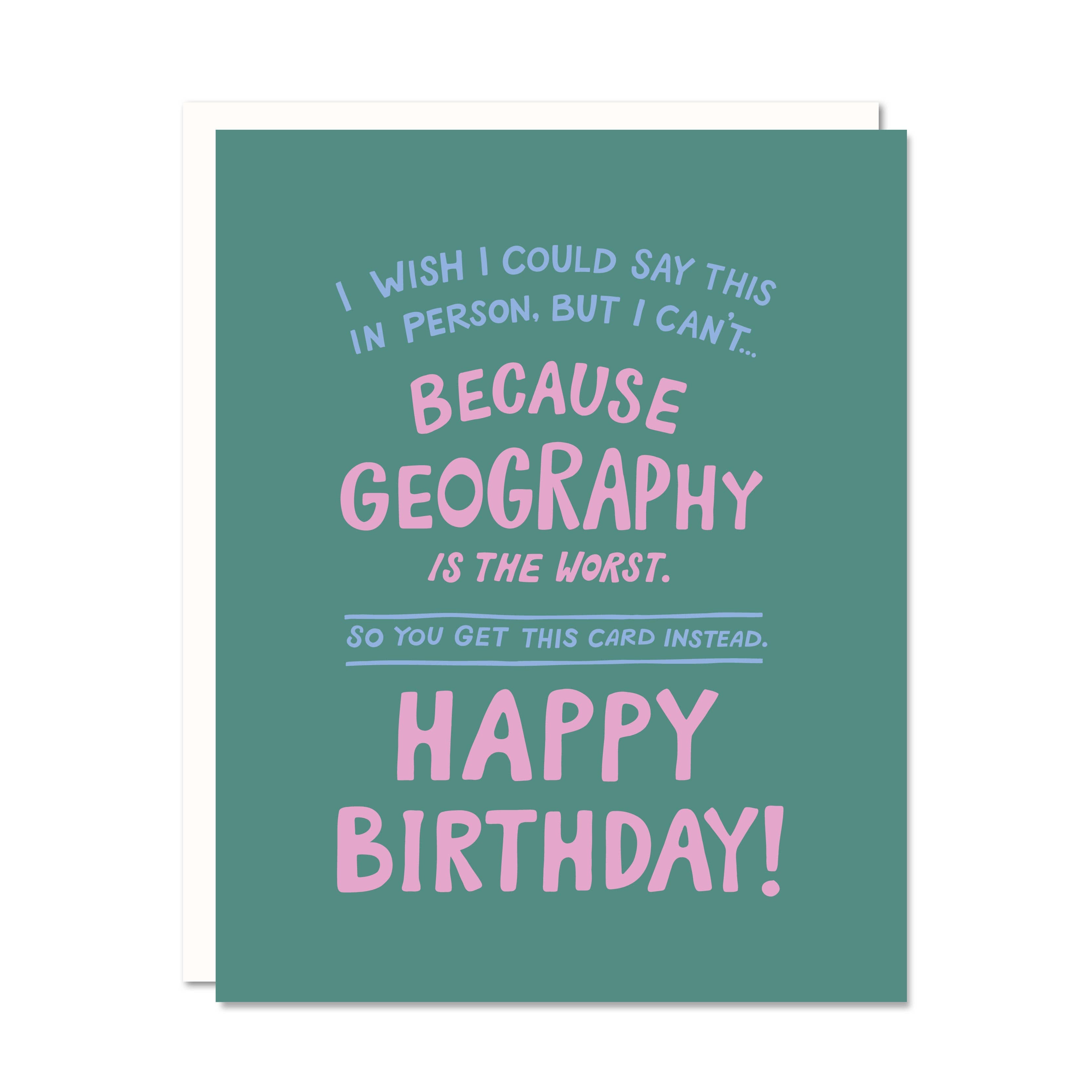 Geography Long Distance Birthday Card