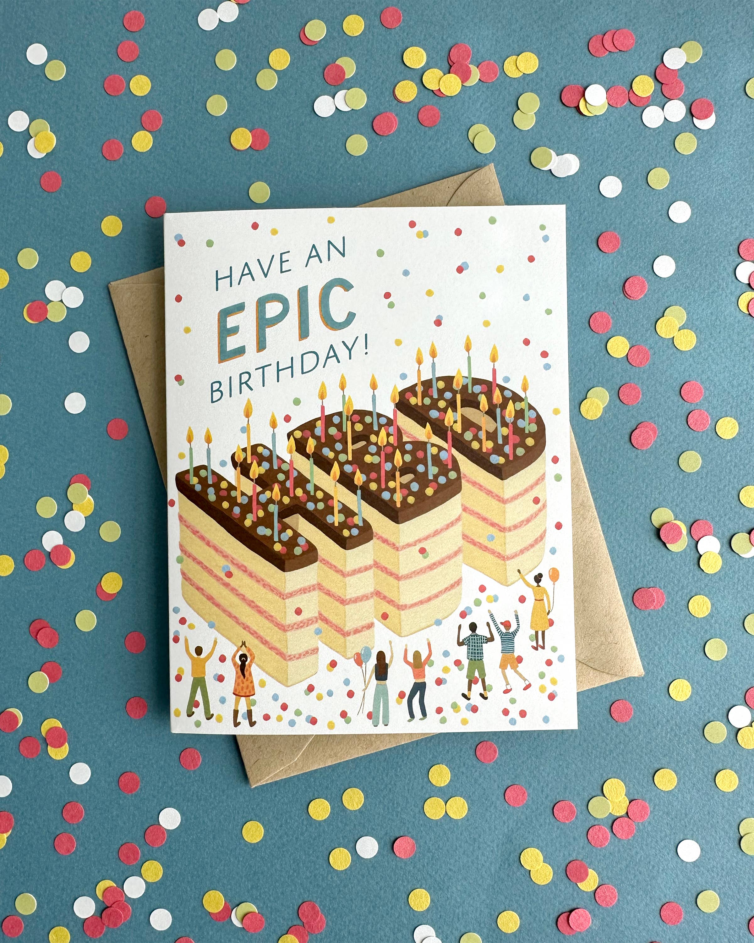 Epic Birthday Giant Cake Greeting Card