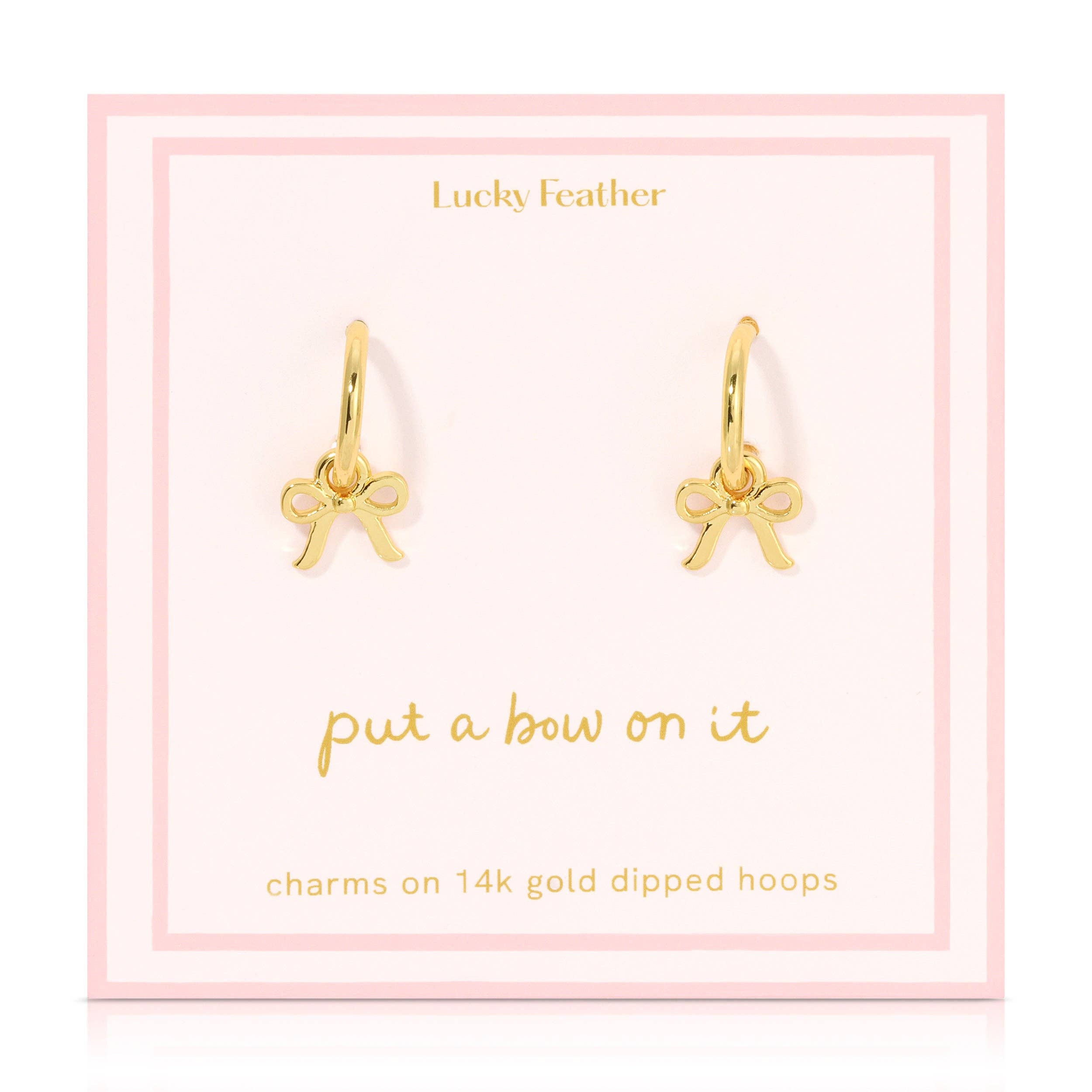 Beautiful Bows Charm Hoops - Gold