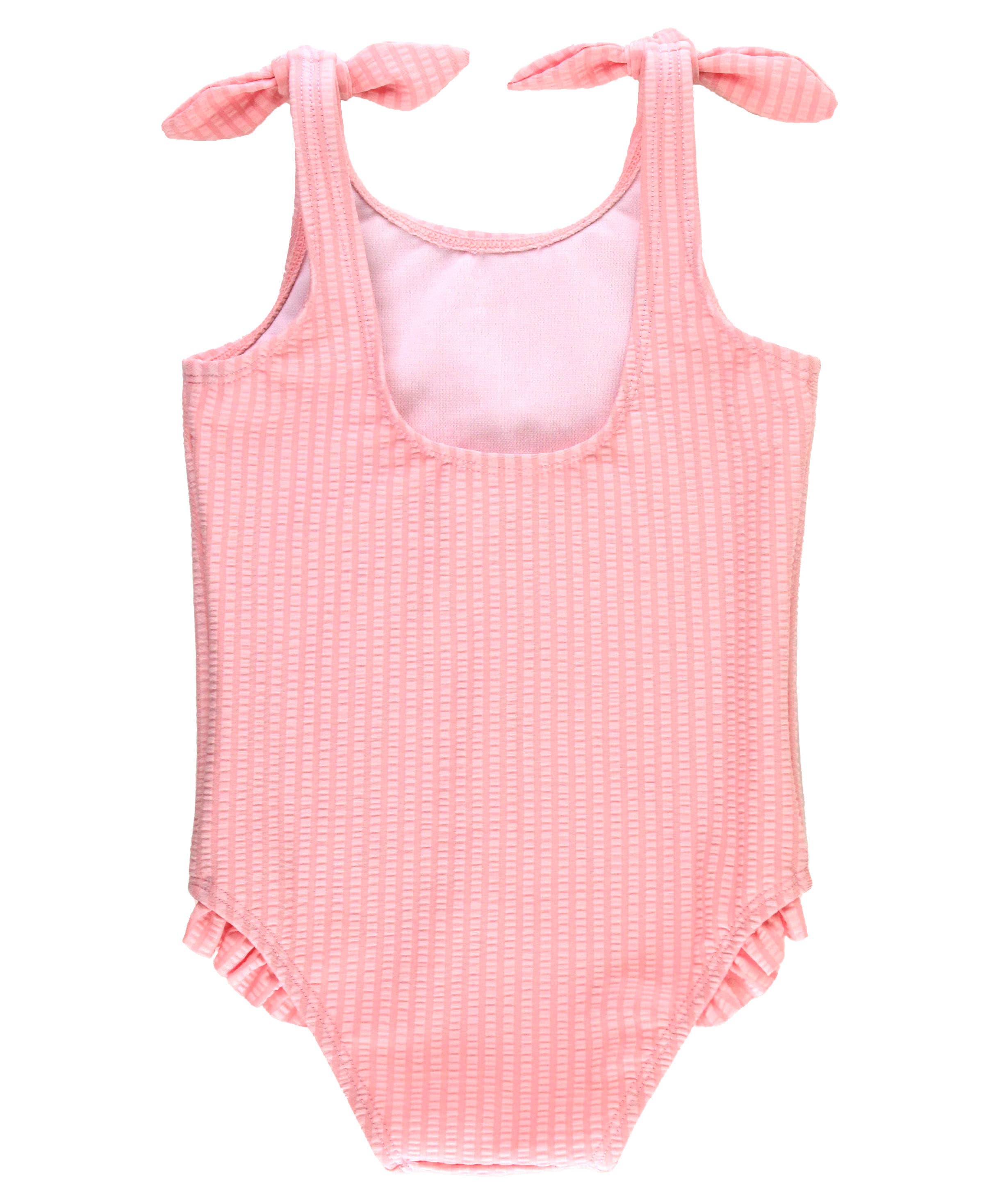 Tie Shoulder One Piece Swimsuit - Pink *FINAL SALE*
