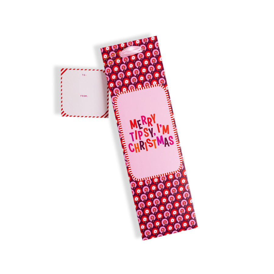 Merry Tipsy Wine Gift Bag