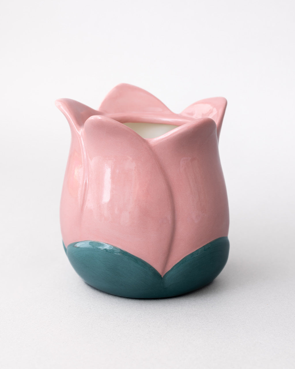 Pink Tulip Ceramic Pencil Cup