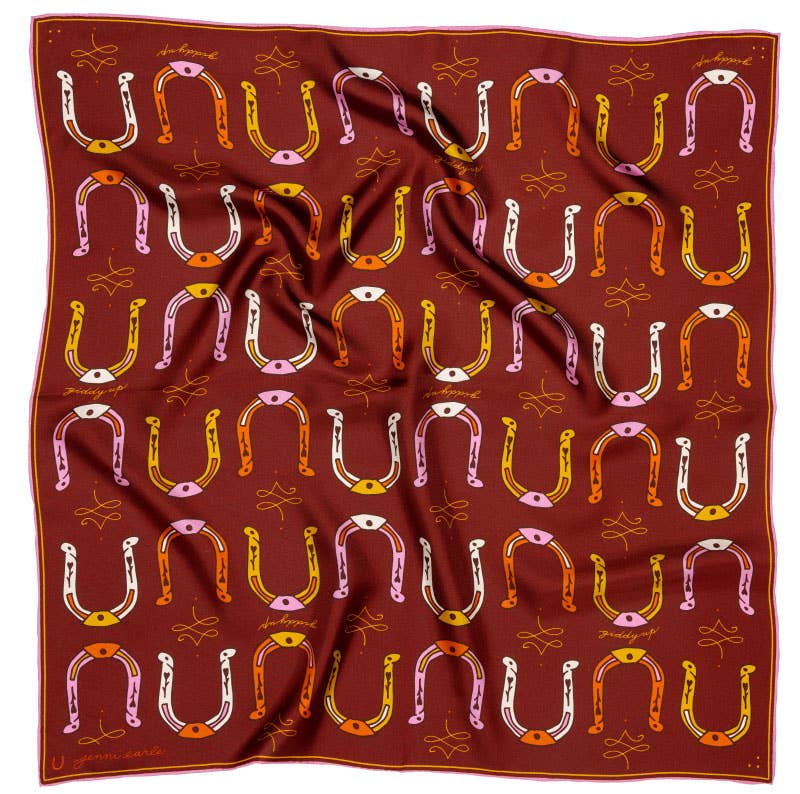 Big Horseshoe Silk Scarf