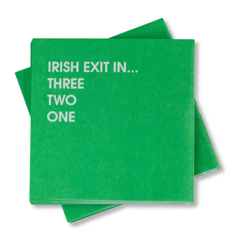 Irish Exit In Cocktail Napkins