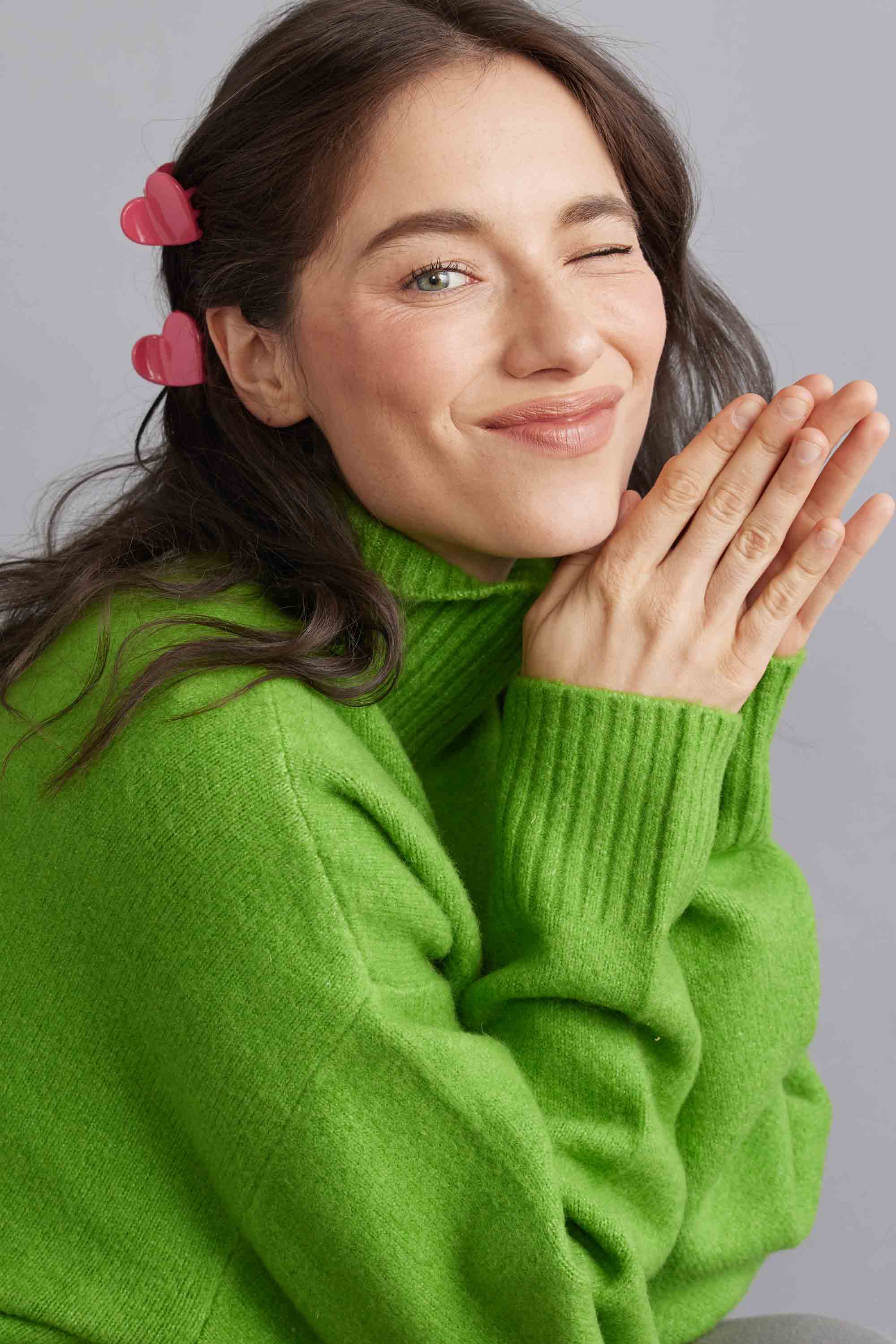 Candy Hearts Hair Clip Set