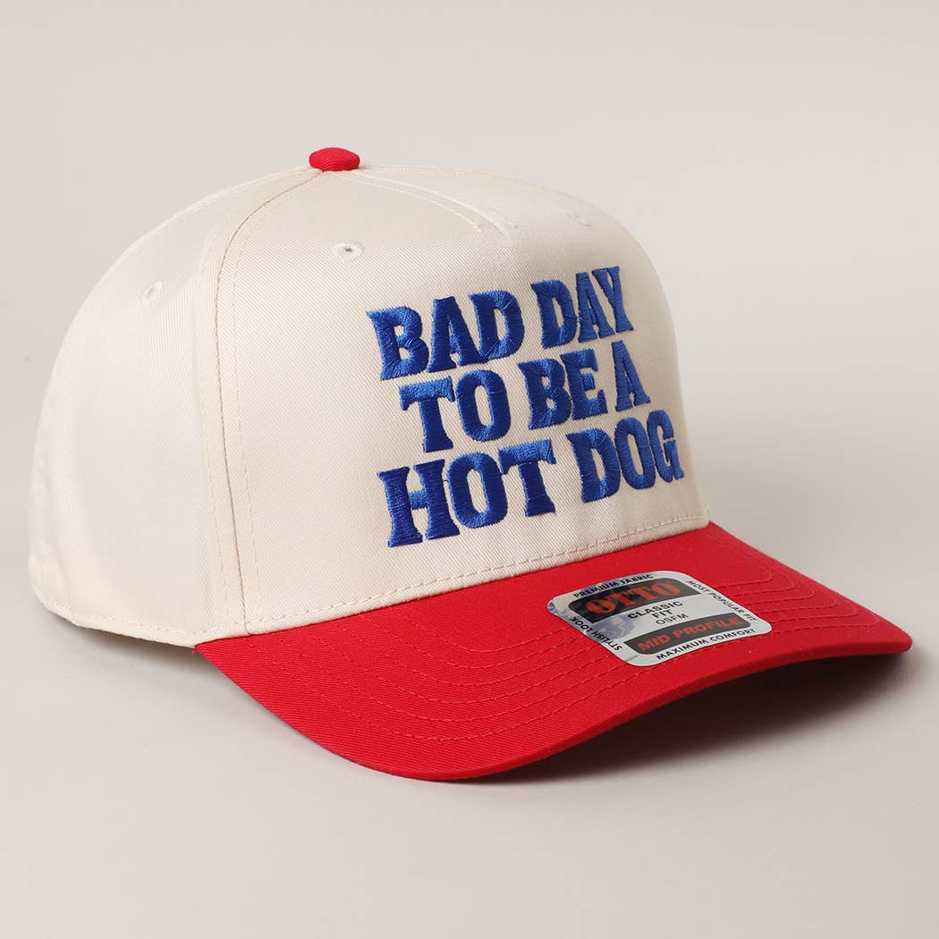Bad Day To Be A Hot Dog Embroidered Trucker Hat