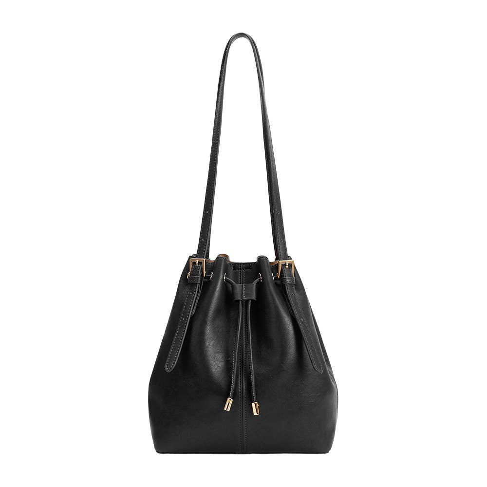 Sally Black Vegan Shoulder Bag