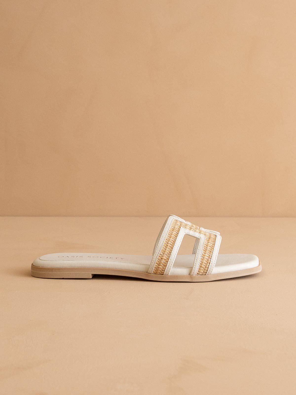 The Ena Cutout Raffia Slide