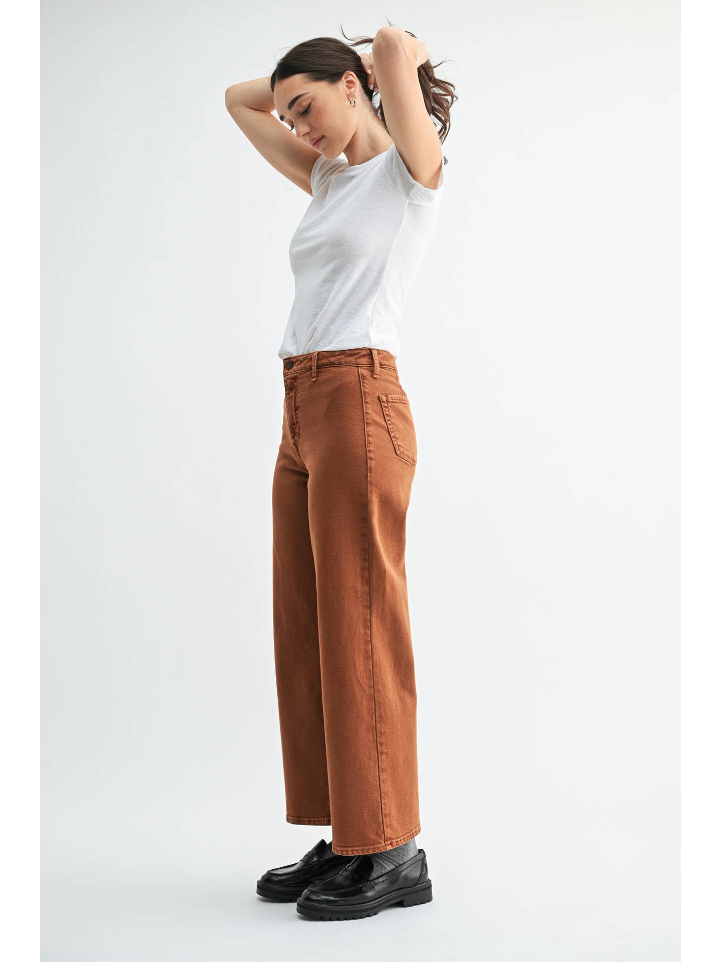 The Trouser Wide Leg - Rust