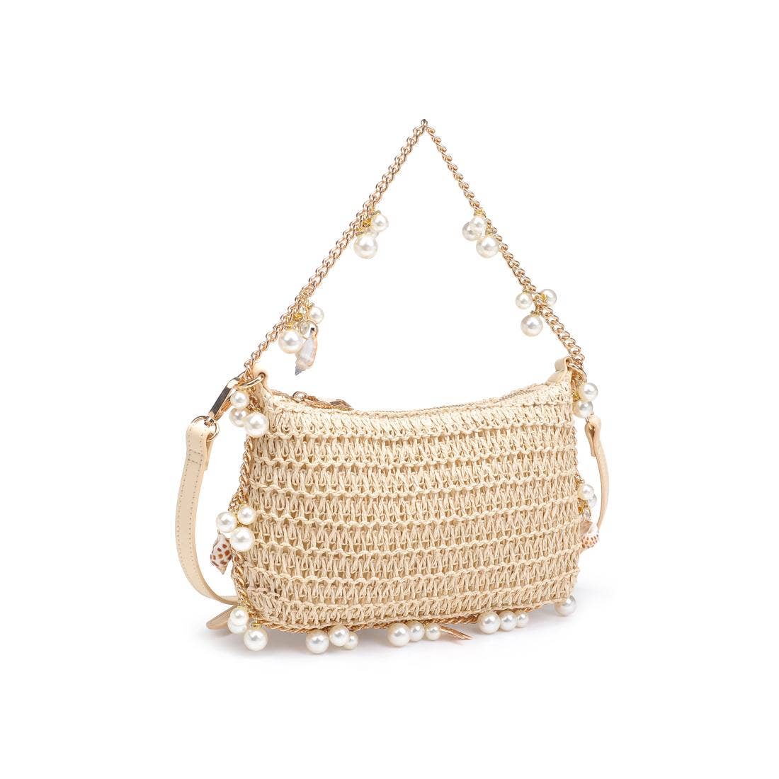 Steph Seashell Straw Bag - Natural