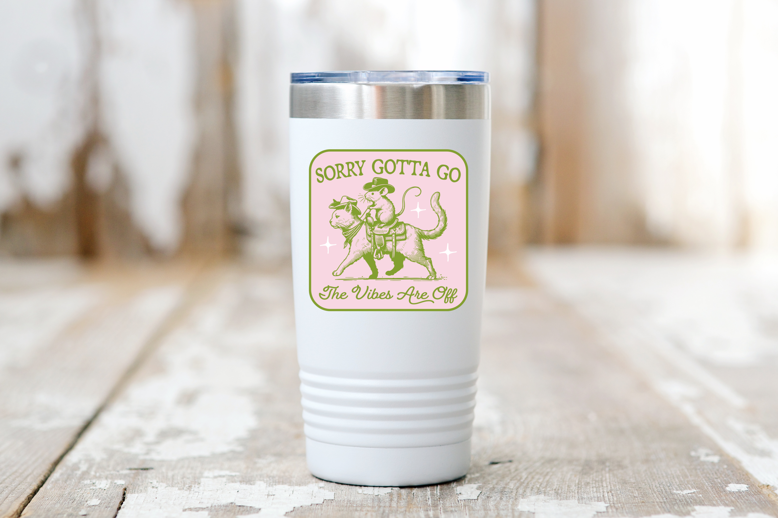 Sorry Gotta Go The Vibes Are Off Sticker