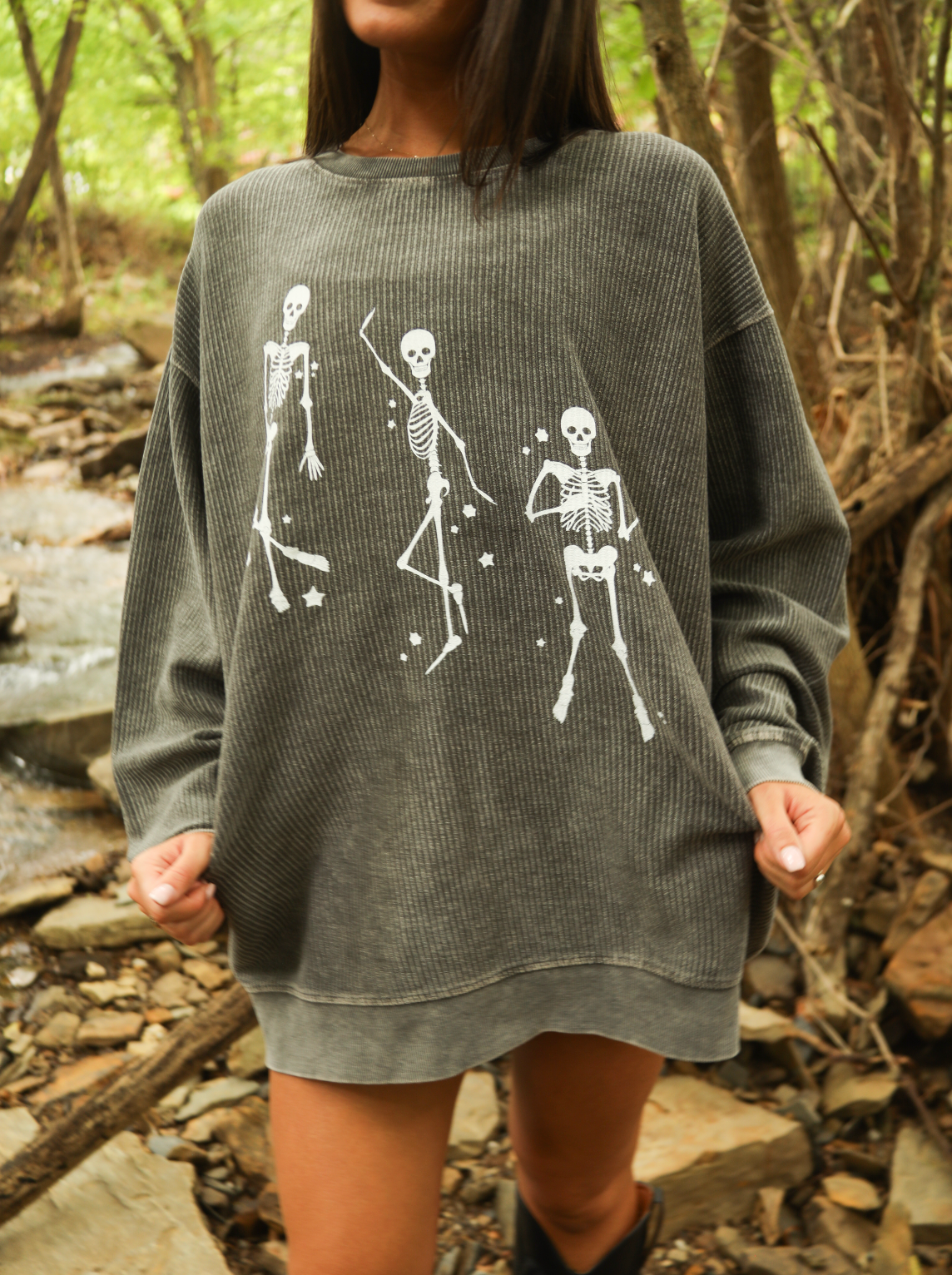 Dancing Skeletons Cord Sweatshirt