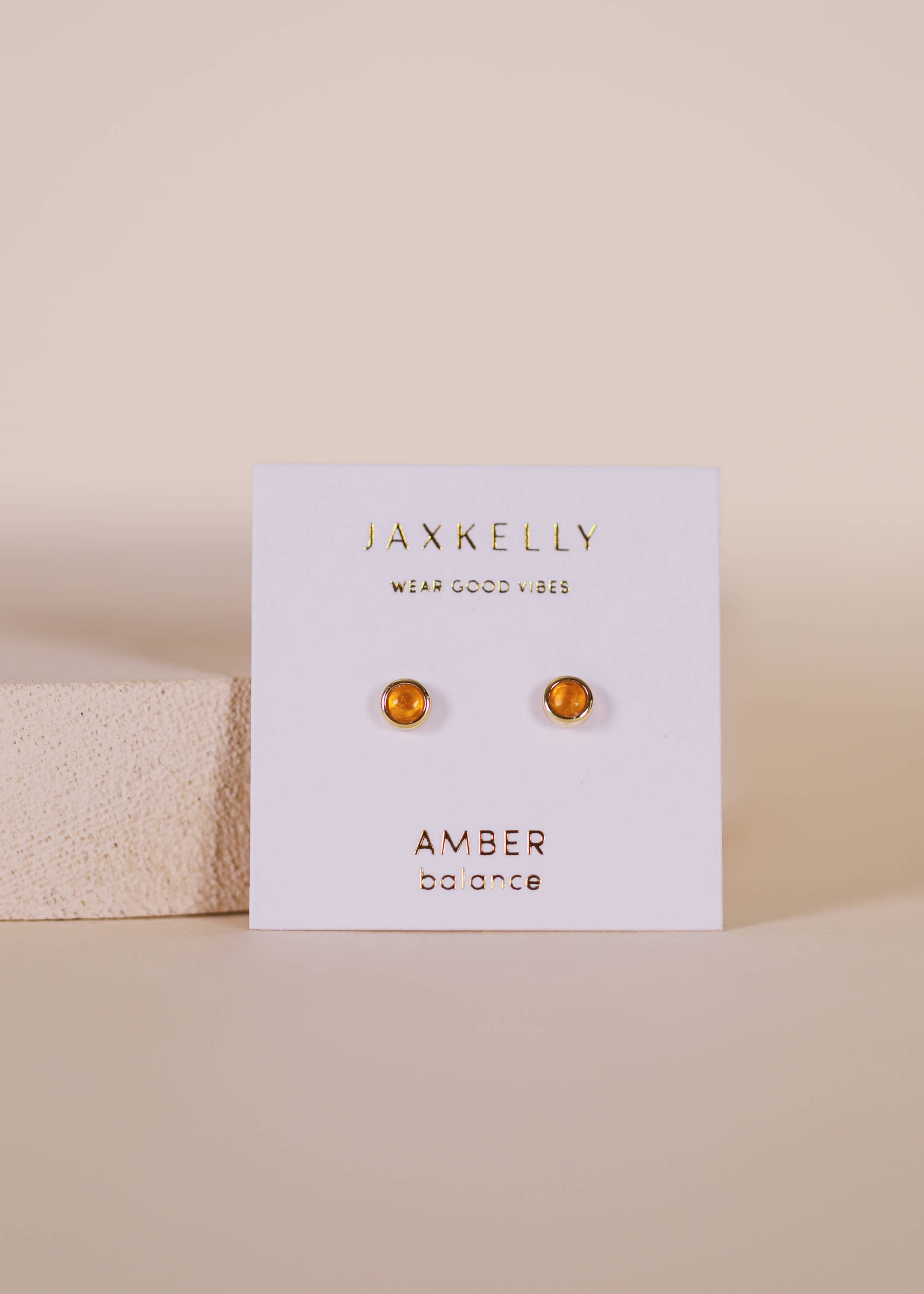 Amber Simple Stud Earrings