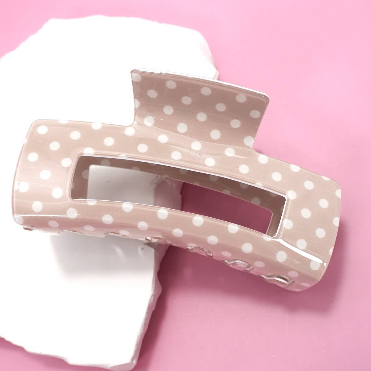 Polka Dot Hair Claw Clip