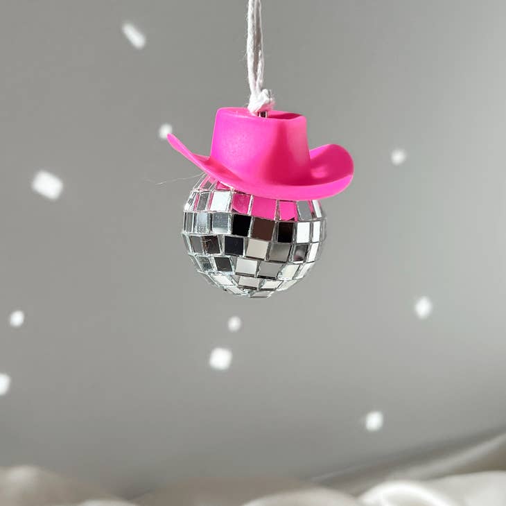 Cowboy Disco Ball Ornament