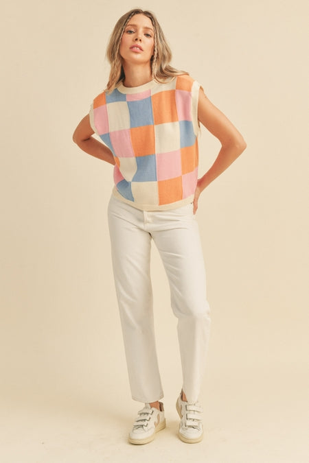 Touch of Fall Sweater Vest - Ivory Multi