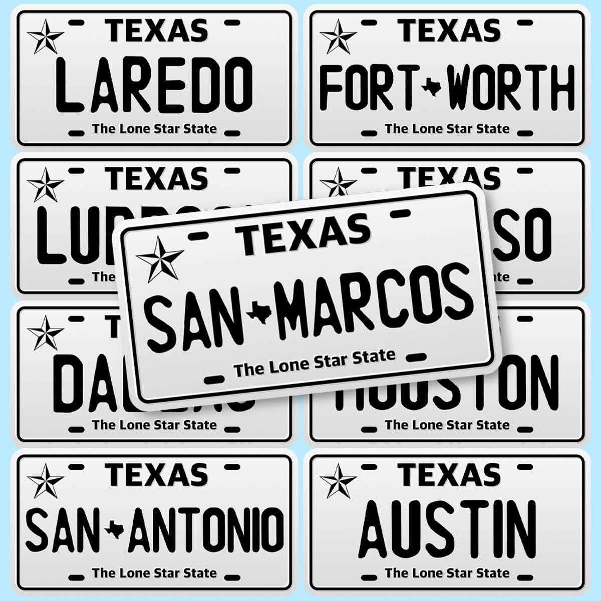 Texas License Plate Sticker