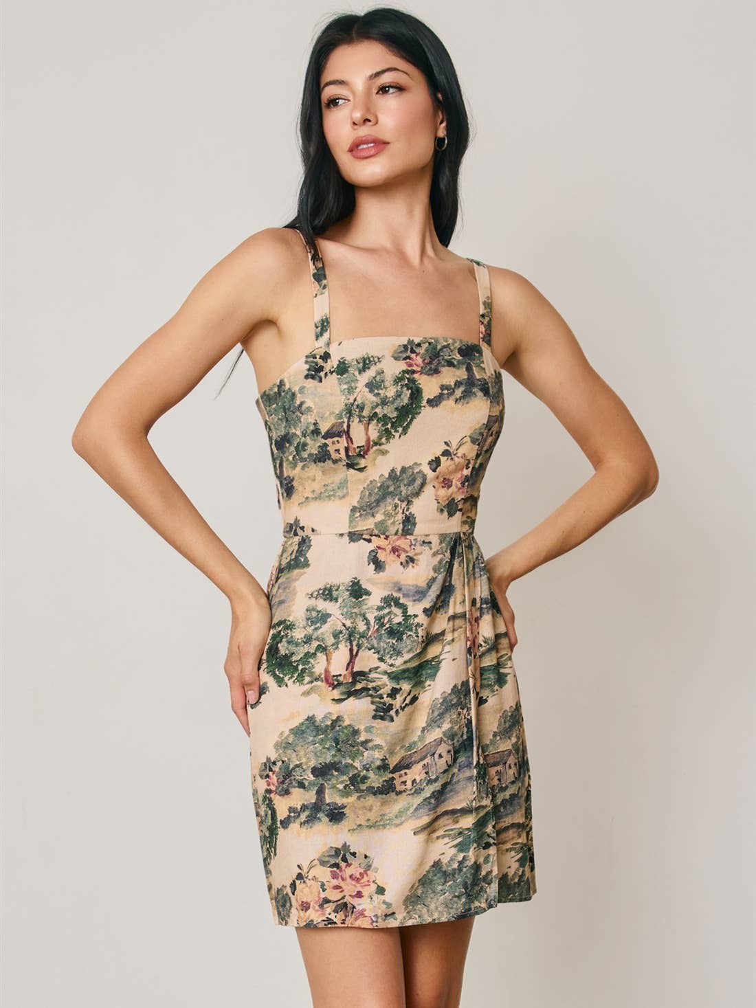 Secret Garden Toile Mini Dress