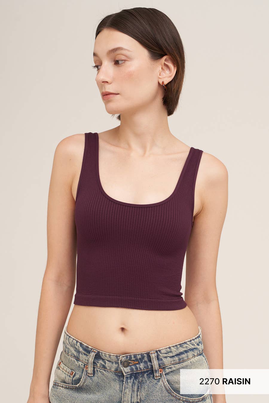 Reversible Ribbed Crop Top