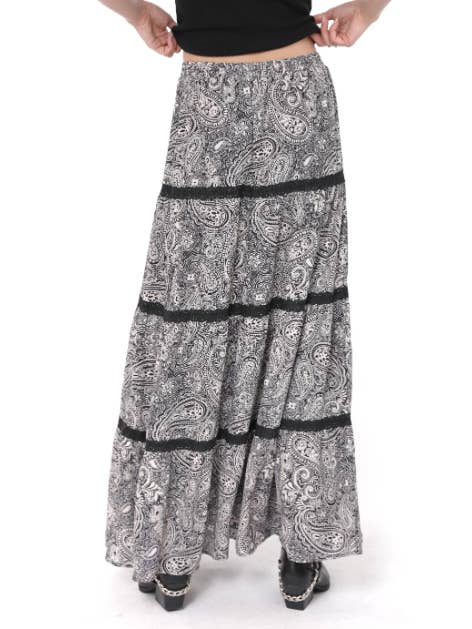 Cool Girl Paisley Maxi Skirt