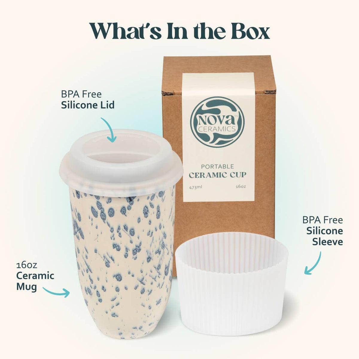 Orchid Ceramic Travel Mug – 16 oz