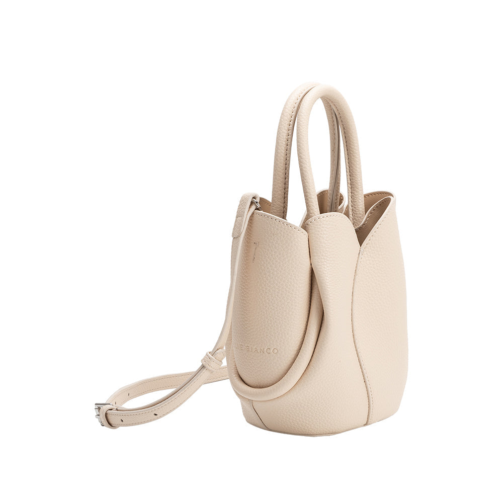 Mini Tulip Top Handle Bag - Bone