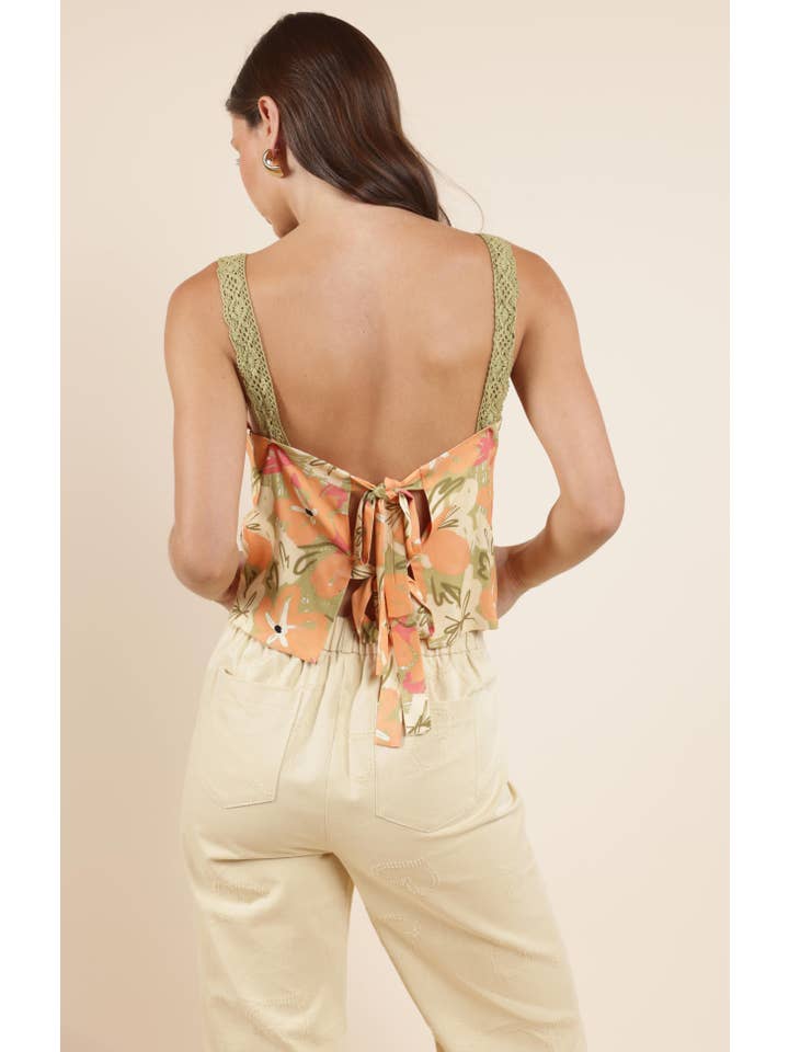 Aperitivo Lacey Back Tied Top
