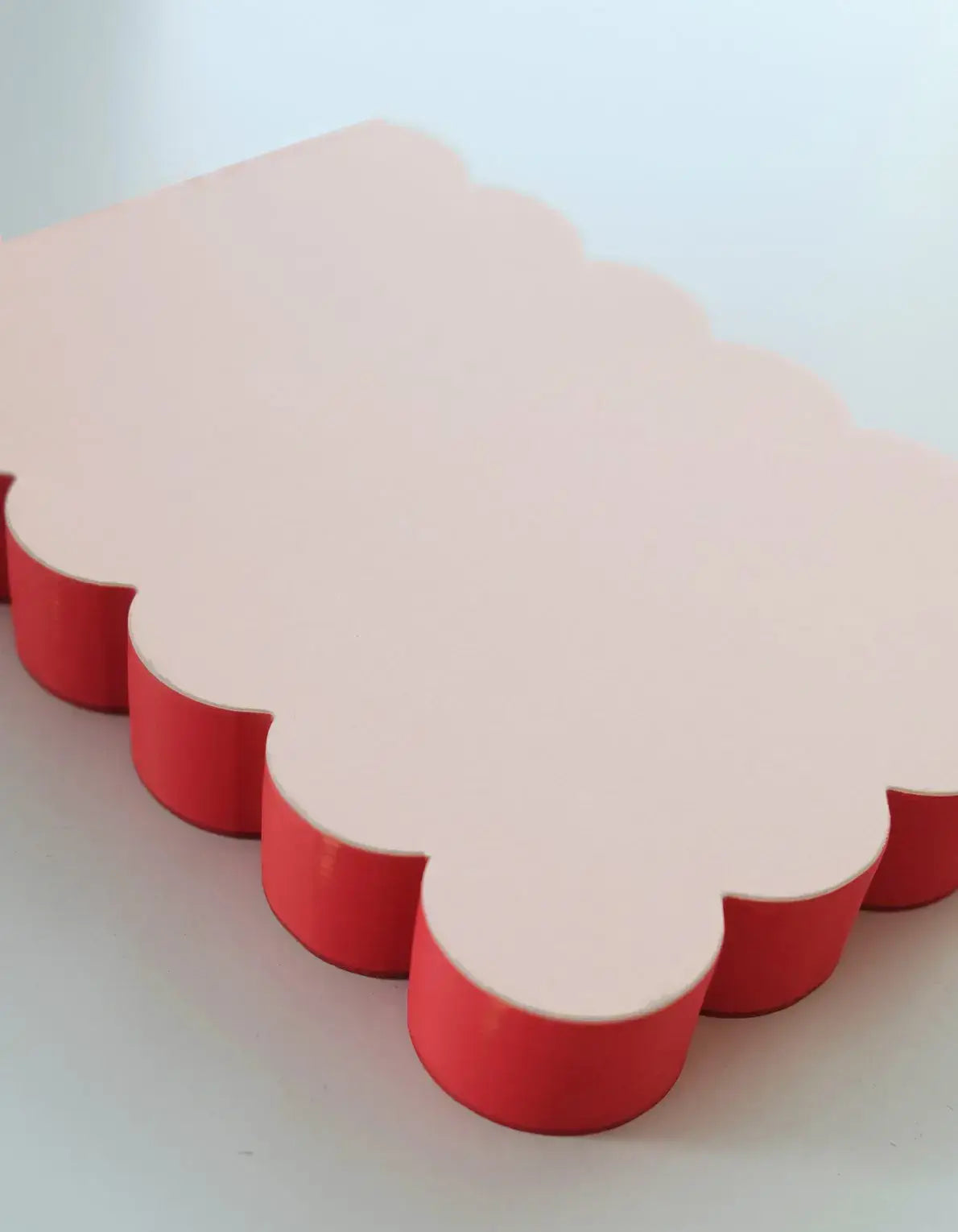 Peach + Persimmon Scalloped Notepad