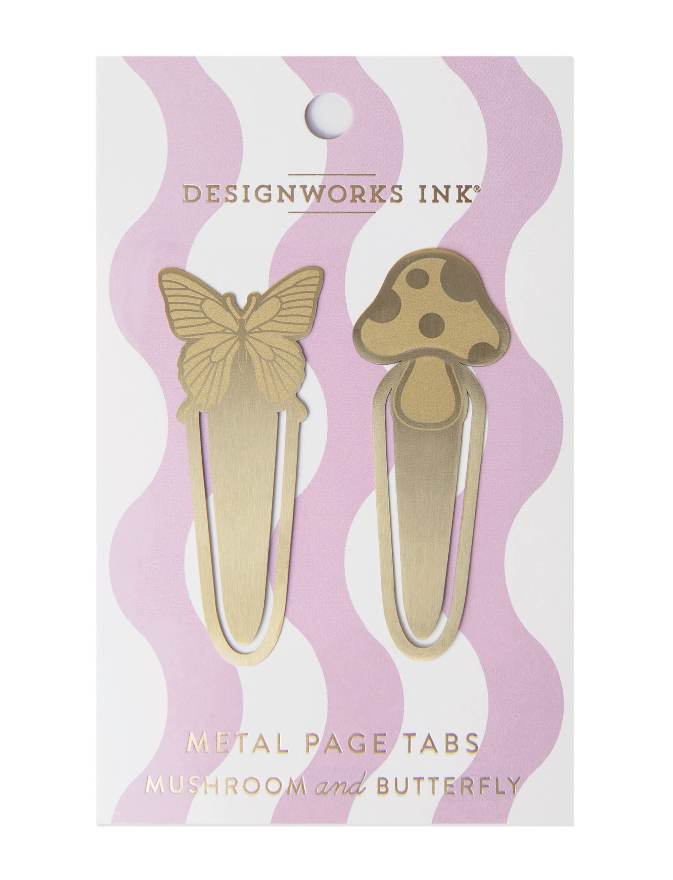 Mushroom + Butterfly Metal Page Tabs